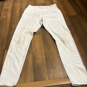 White workout leggings